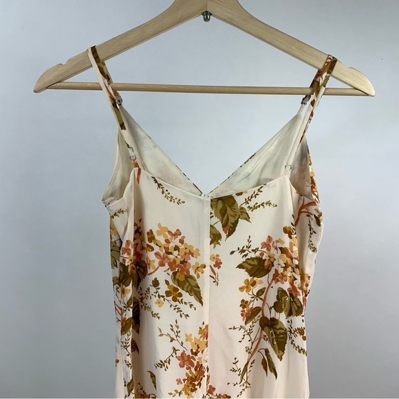 NWT Reformation Pyper Dress Bella White Yellow Floral Print Spaghetti Straps 6 - Picture 4 of 13